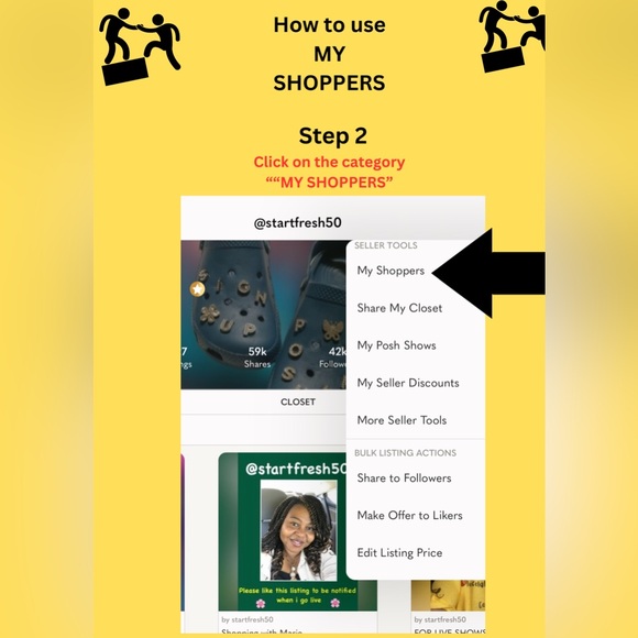 HOW TO USE “MY SHOPPERS” in your closet - Picture 2 of 5